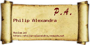 Philip Alexandra névjegykártya
